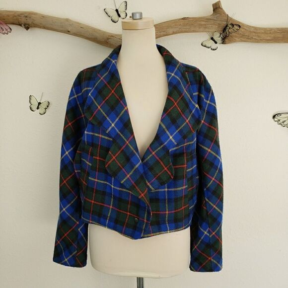Milan Cassini vintage Italian cropped plaid jacket - Picture 6 of 9